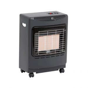 The black Mini Heatforce Gas Cabinet Heater