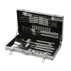 24pc Stainless Steel BBQ Tool Set Complete With Case