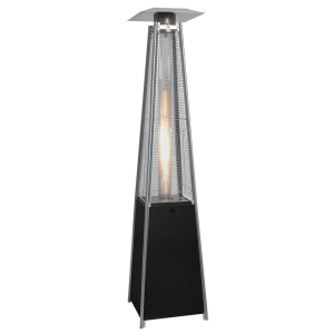 Black / Silver Flame Patio Heater