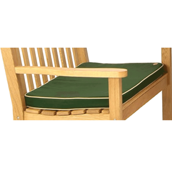 1.2m Green Garden Bench Padded Cushion Boltons Bottle Gas