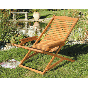 Garden Sun Chair Acacia Hardwood Sold In Pairs Only - Image 2